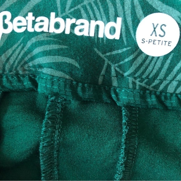 Betabrand Cabana Leaf Print Yoga Dress Pant Crops XSP - Picture 11 of 15